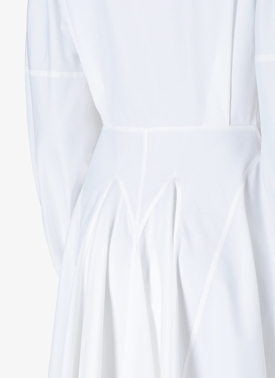 LONG SLEEVE DRESS POPELINE JAPONAISE WHITE ALAÏA WHITE  LONG SLEEVE DRESS POPELINE JAPONAISE WHITE